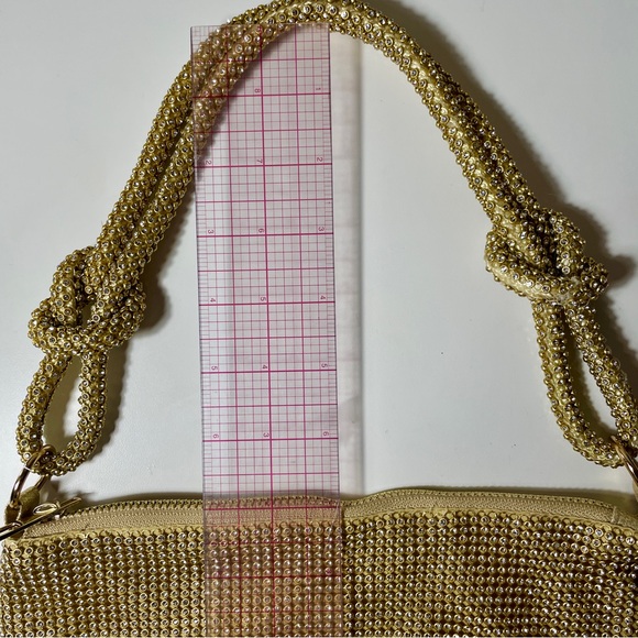 Evening Bag in Gold with Rhinestones - Picture 7 of 7